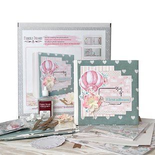 Набор для творчества, детский скрапбукинг фото альбом Dreamy Baby Girl №08, 20х20 см, Fabrika Decoru