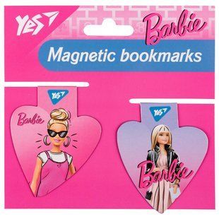 Набор закладок магнитных Barbie heart, 2 штуки, Yes