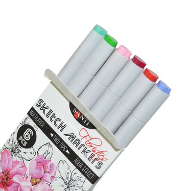 Набір маркерів SANTI Sketch, Floristics, 6 штук