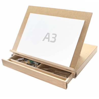 Мольберт-планшет настільний А3+ 50х8,5х38 см із ящиком, ROSA Studio