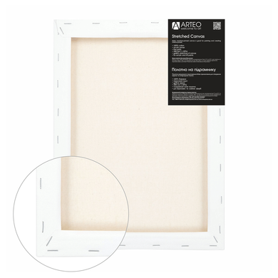 Холст на подрамнике 45&times;60 см, мелкое зерно, хлопок, 280 г/м&sup2;, акриловый грунт, Arteo