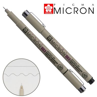 Лайнер PIGMA Micron (0.03), 0,15 мм, Чорний, Sakura