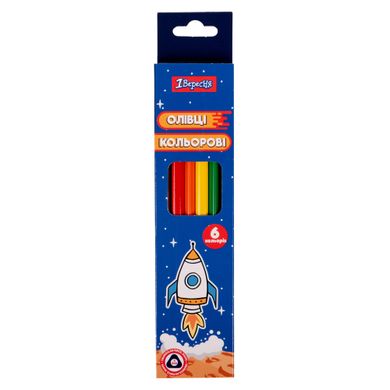 Набор цветных карандашей Space, 6 цветов, 1Вересня