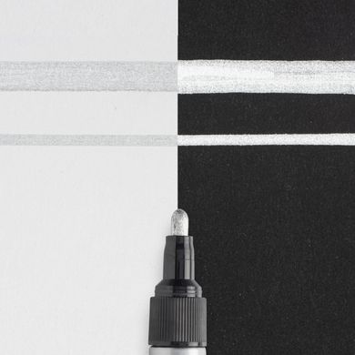 Маркер Pen-Touch Серебро, средний (Medium) 2 мм, Sakura