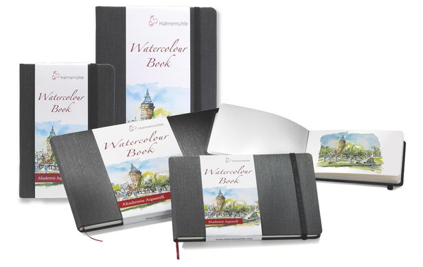 Скетчбук для акварели Watercolour Book А4, 21х29,7 см, 200 г/м², альбомная ориентация, 30 листов, Hahnemuhle