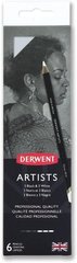 Набор цветных карандашей Artists Black and White, металлическая коробка, 6 штук, Derwent