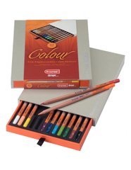 Набор цветных карандашей Design, деревянная коробка, 12 штук, Bruynzeel