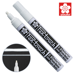 Маркер Pen-Touch Білий, середній (Medium) 2 мм, Sakura