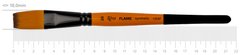 Пензель Flame 1368F, №20, cинтетика, плоский, коротка ручка, Rosa