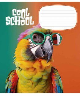 Тетрадь ученическая Cool School А5, 12 листов в линию, вододисперсионная обложка, Star