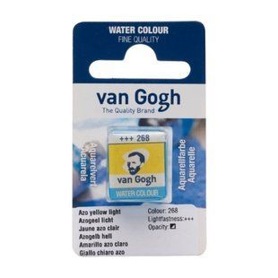 Краска акварельная Van Gogh (268), AZO Желтый светлый, кювета, Royal Talens