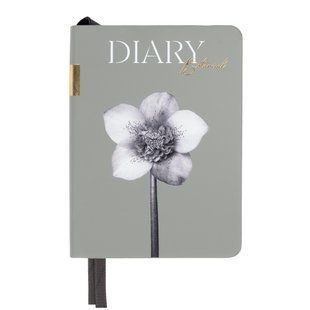 Ежедневник деловой Leo Planner Botanic, A6, датированный 2027, мягкий, серый, 352 страницы