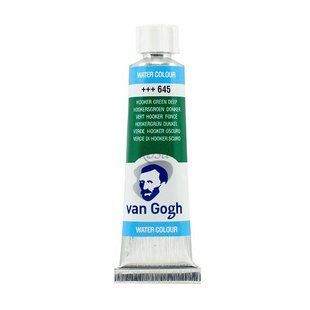 Краска акварельная Van Gogh (645), Зеленый Хукера насыщенный, туба, 10 мл, Royal Talens