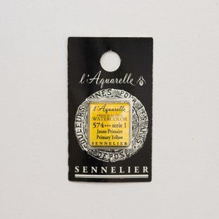 Акварельная краска Sennelier, полукювета, S1, Основной жёлтый