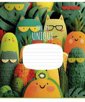 Тетрадь ученическая, 24 листа, в линию, выборочный УФ-лак, You are unique, Genius