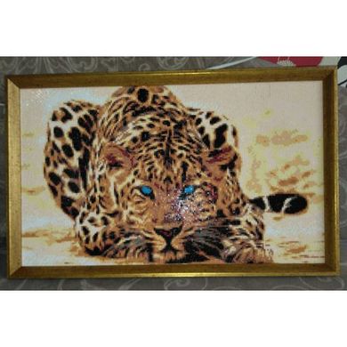 Алмазная вышивка Огненный Леопард 50х30 см