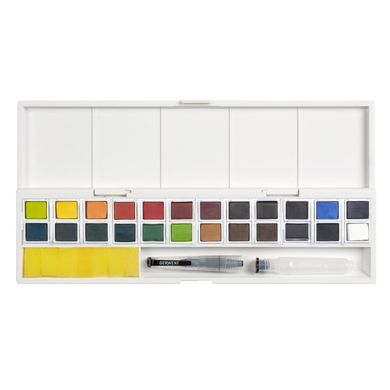 Набір Inktense Paint Pan, 24 кольори+пензель з резервуаром, Derwent