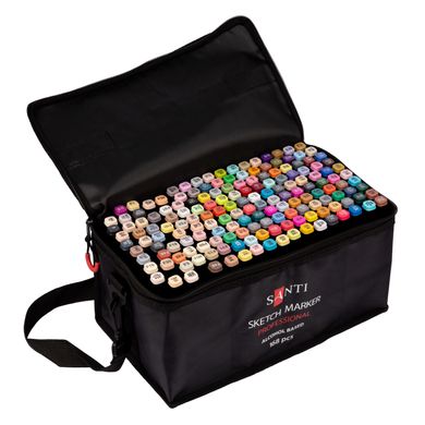 Набор маркеров Sketch Marker Professional, спиртовые, в сумке, 168 штук, Santi
