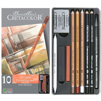 Набор художественных карандашей для эскизов ARTINO 10 штук, Cretacolor