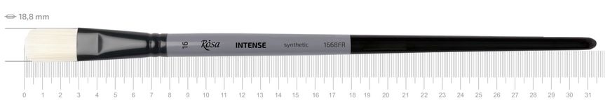 Пензель Intense 1668FR, №16, cинтетика, овальний, довга ручка, Rosa