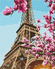 Картина за номерами Сакура у Парижі, 40x50 см, Brushme