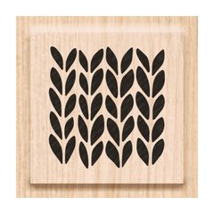 Штамп деревянный фоновый Листики, 2,5х2,5 см, Heyda