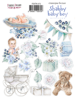 Набор наклеек-стикеров Shabby baby boy redesign №072, 100 г/м2, 21х16 см, Fabrika Decoru