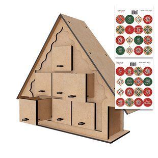 Мини адвент-календарь Кроха на 7 дней, с цифрами-наклейками, МДФ, Fabrika Decoru