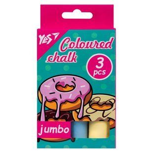 Крейда кольорова Sweet Cream JUMBO, кругла, 3 штуки, Yes