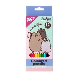 Набор детских цветных карандашей Pusheen, 12 цветов, Yes