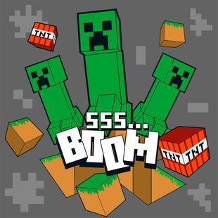 Картина по номерам Minecraft БУУМ, 25х25 см, Santi