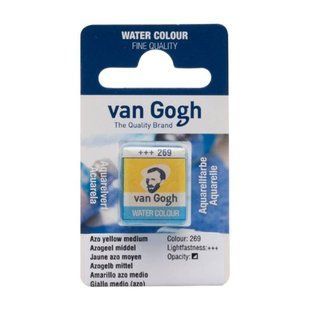 Краска акварельная Van Gogh (269), AZO Желтый средний, кювета, Royal Talens