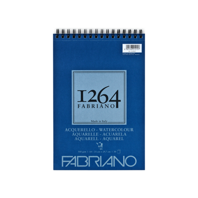 Альбом на спирали для акварели 1264 А4, 300 г/м2, 30 листов, СР, 25% хлопка, Fabriano