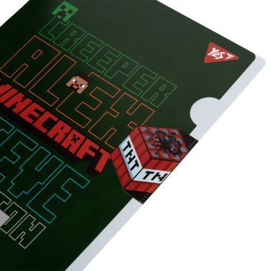 Папка-уголок Minecraft, A4, с клапаном, Yes