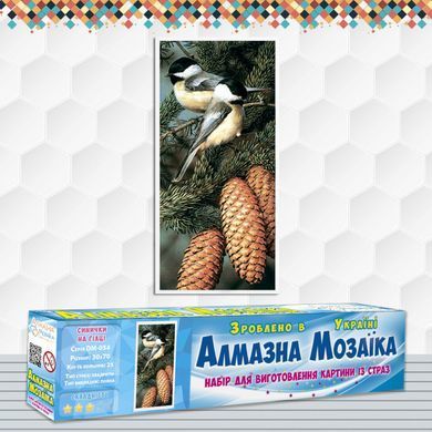 Алмазна вишивка Синички На Гілці 30х70 см