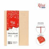 Блокнот A5, 14,8х21 см, 100 г/м2, 96 листов, кремовый, Rosa Studio
