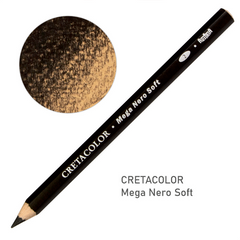 Олівець для рисунку MEGA Неро, м’який, Cretacolor