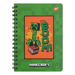 Блокнот Minecraft, A5, 80 листов, двойная спираль с ластиком, YES