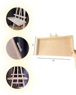 Підставка для фарб та палітри, нефарбована, Molbert Art