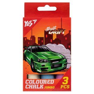 Крейда кольорова Street Drift JUMBO, кругла, 3 штуки, Yes