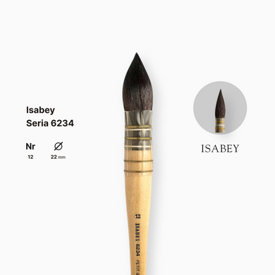 Пензель білка круглий Isabey, №10, французька в'язка, коротка ручка
