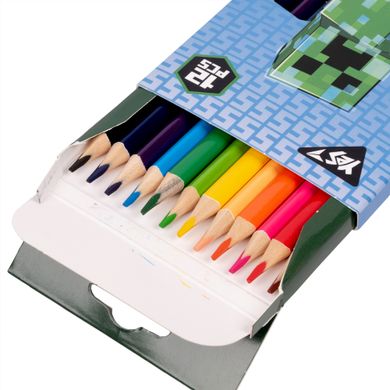 Набор цветных карандашей Minecraft, 12 цветов, YES