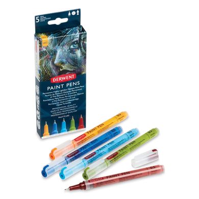 Набір кольорових ручок Paint Pen PALETTE №2, 5 штук, Derwent