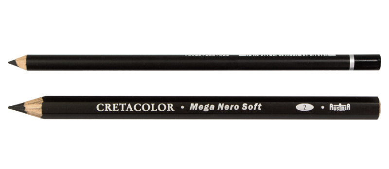 Олівець для рисунку MEGA Неро, м’який, Cretacolor