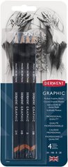 Набор графитных карандашей Graphic Designer Medium, 4 штуки, Derwent