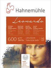 Альбом-склейка для акварелі Leonardo, 30х40 см, 600 г/м², Rough, 10 аркушів, Hahnemuhle
