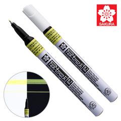 Маркер Pen-Touch Желтый, флуоресцентный, тонкий (Extra Fine) 0,7 мм, Sakura