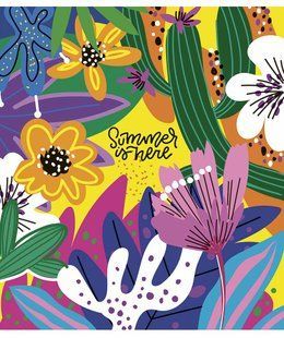 Тетрадь общая Genius, Summer is Here А5, 80 листов в клетку, Genius