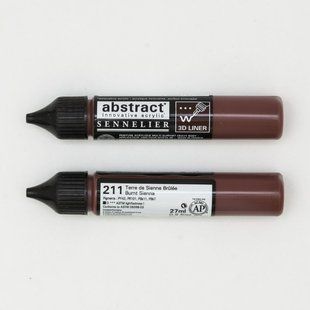 Линер акриловый Abstract 3D, 27 мл, Сиенна жженая, Sennelier