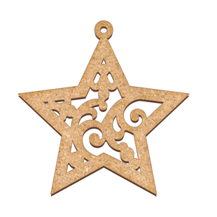 Заготовка для декорирования, Звезда 3 №300, 12,5x12,5х0,3 см, МДФ, Fabrika Decoru